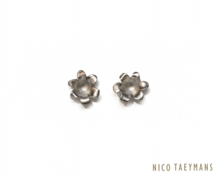 Boucles d'oreilles en argent fleur